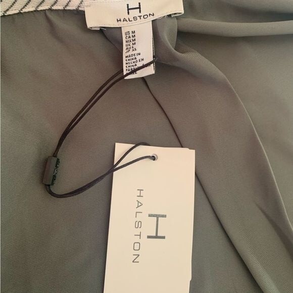 NWT H HALSTON Striped Sleeveless Mixed Media Duster. Medium - Picture 3 of 5